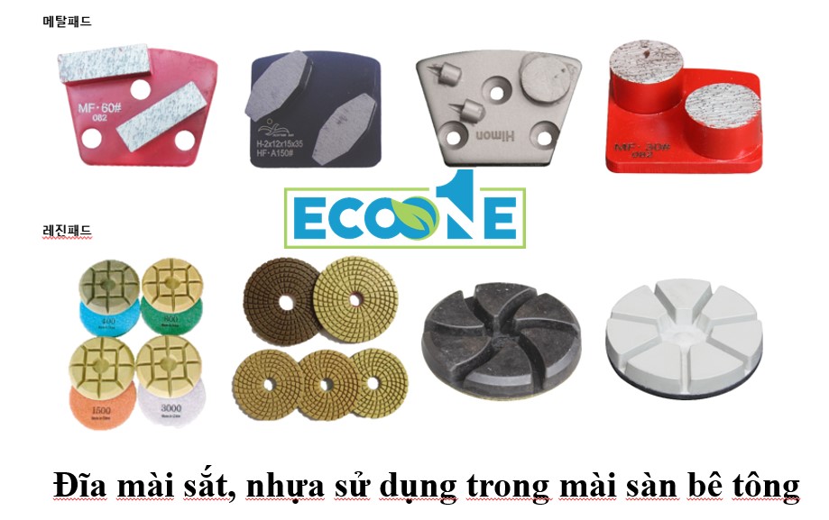 Đĩa mài sắt, nhựa sử dụng trong mài sàn bê tông 